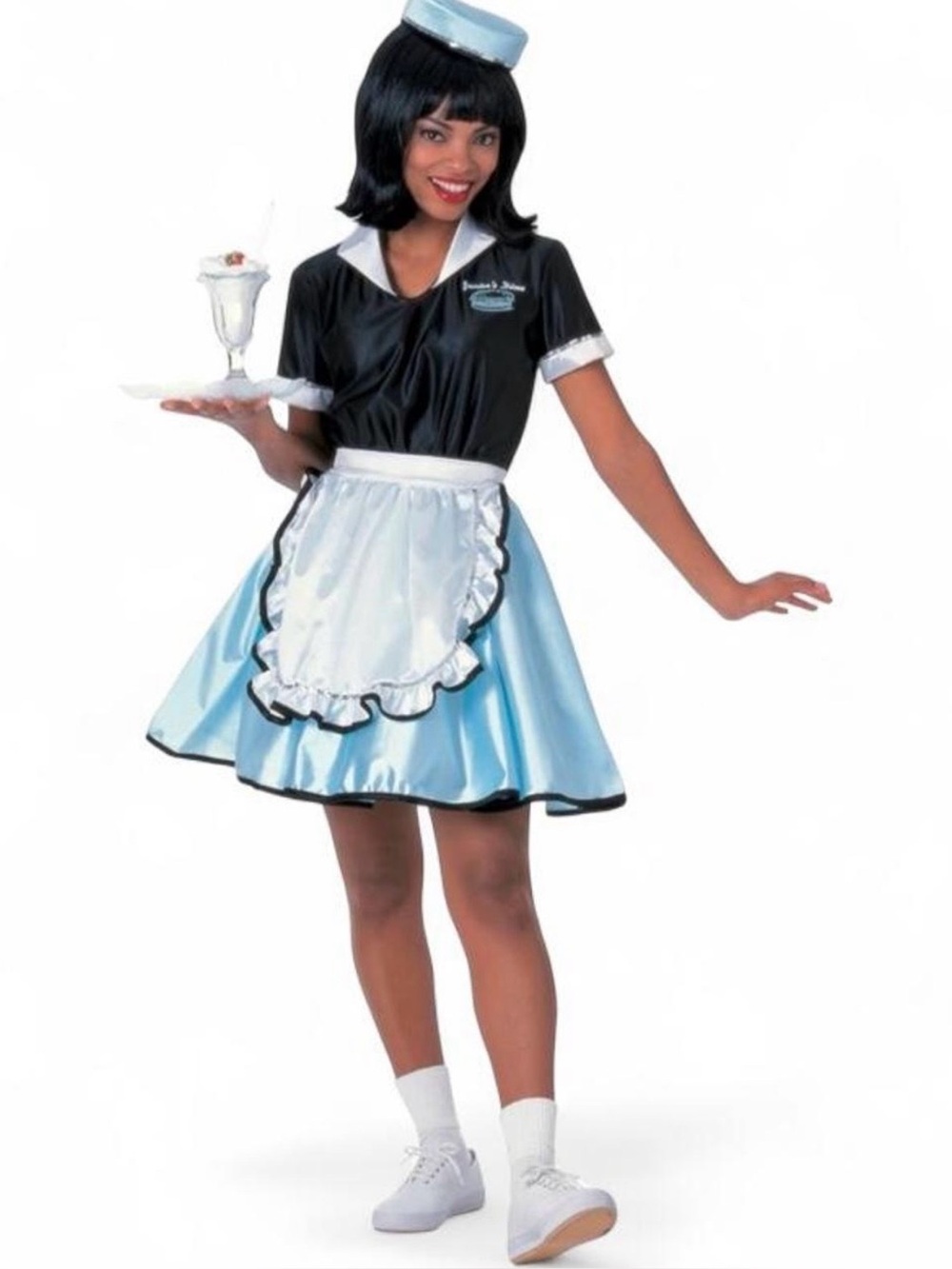 1950’s Waitress Costume Blue & Black